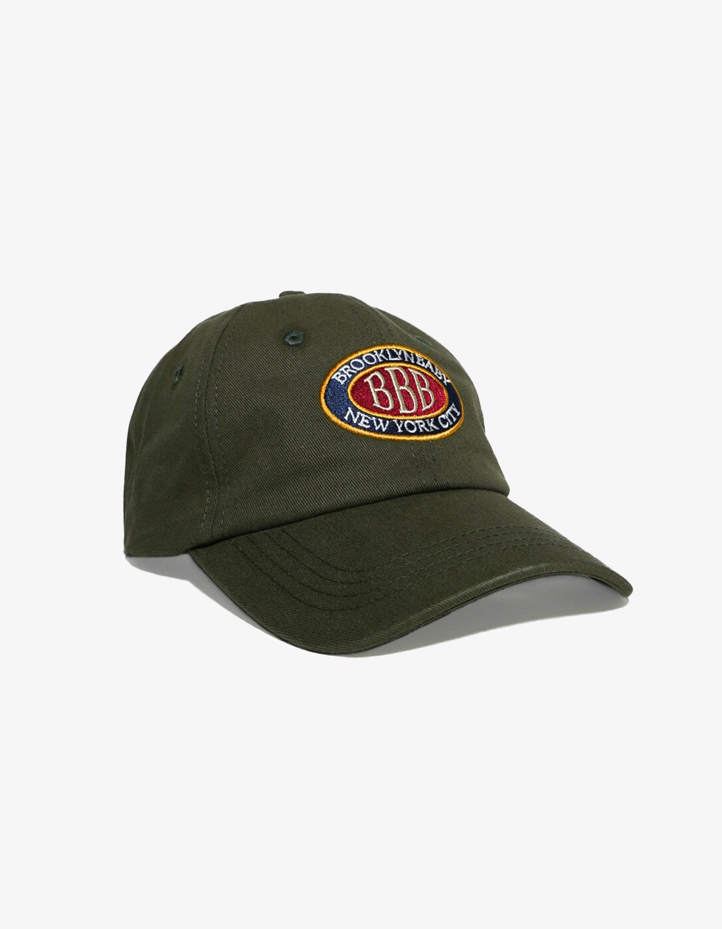 Kids Cotton Logo Baseball Cap Forest Front Quarter View
