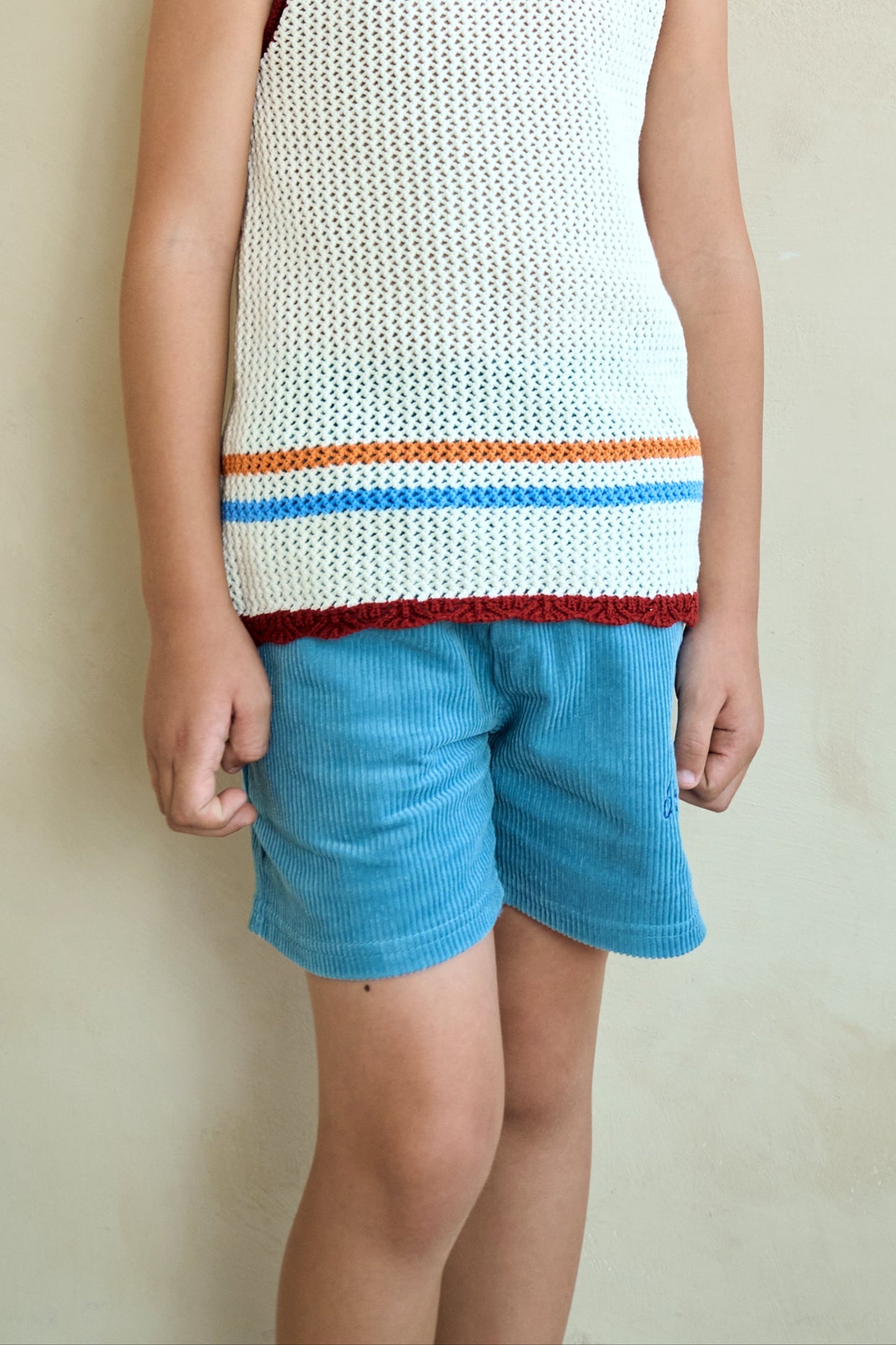 Corduroy Logo Shorts - Pacific