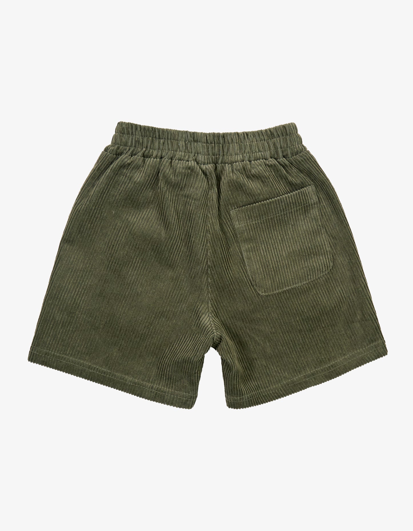 Corduroy Logo Shorts - Moss Green