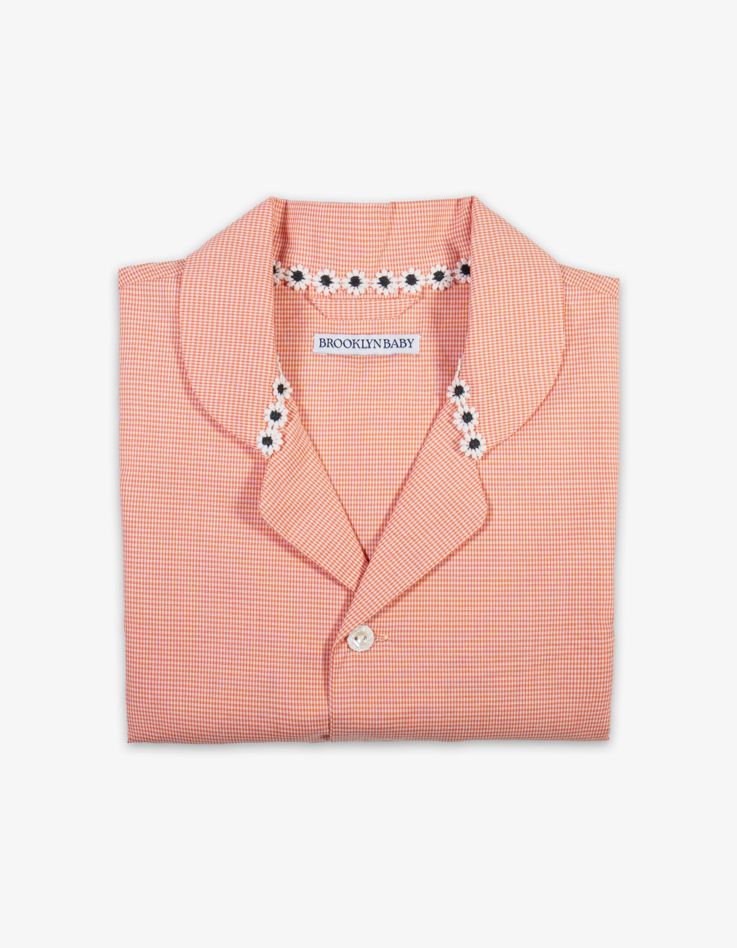 Handmade Orange Micro Gingham Shirt