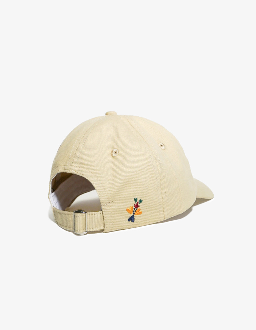 Kids Cotton Logo Baseball Cap Beige Back Quarter View