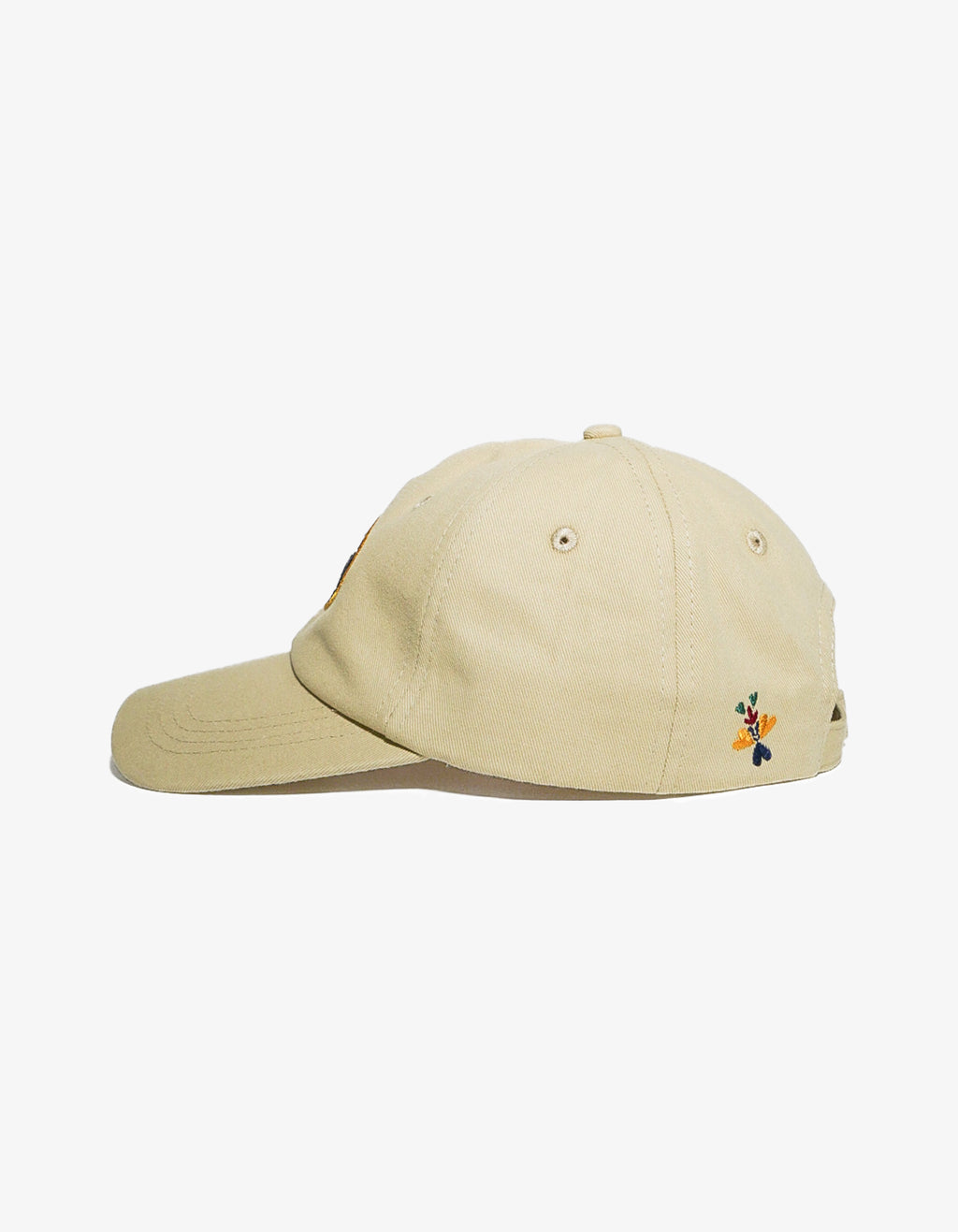 Kids Cotton Logo Baseball Cap Beige Side View