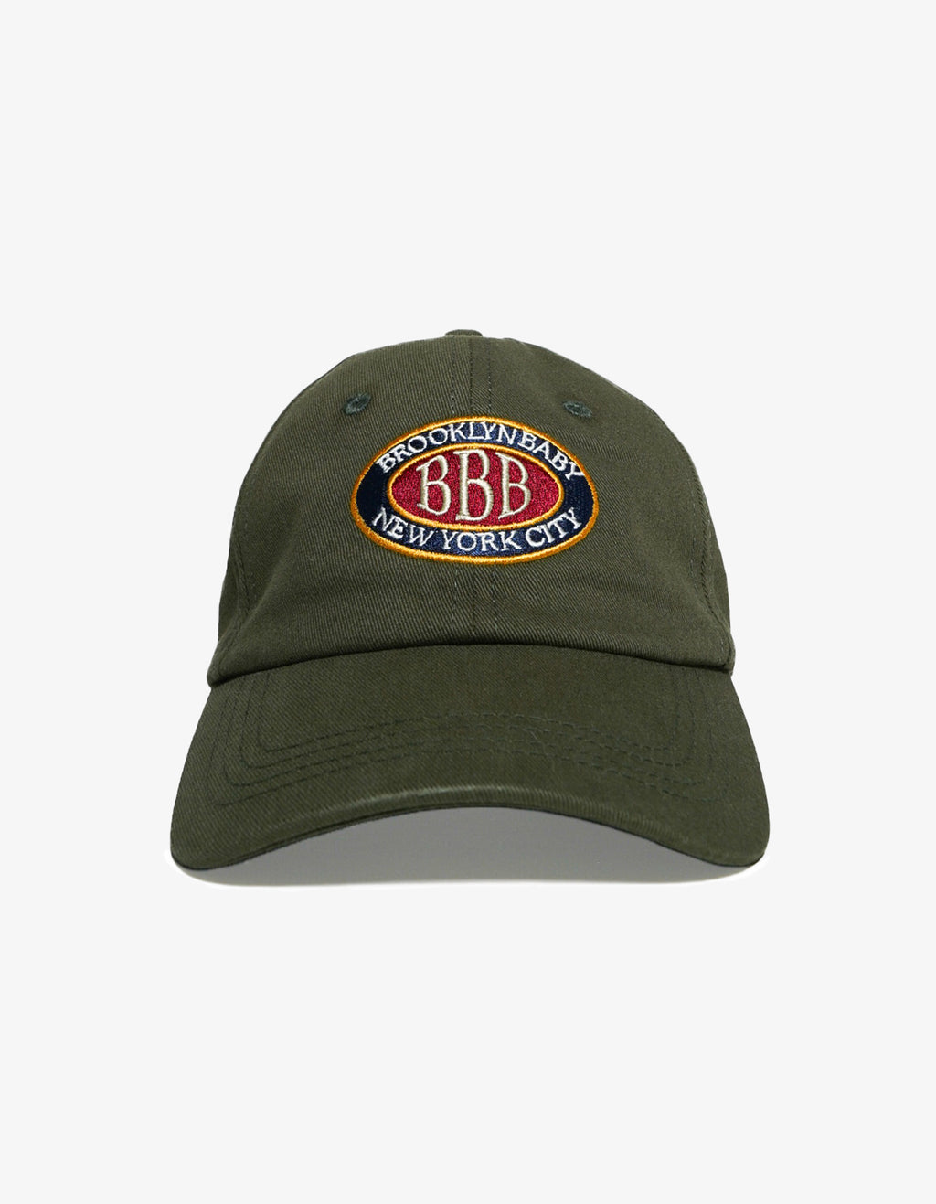 Kids Cotton Logo Baseball Cap Forest Front View