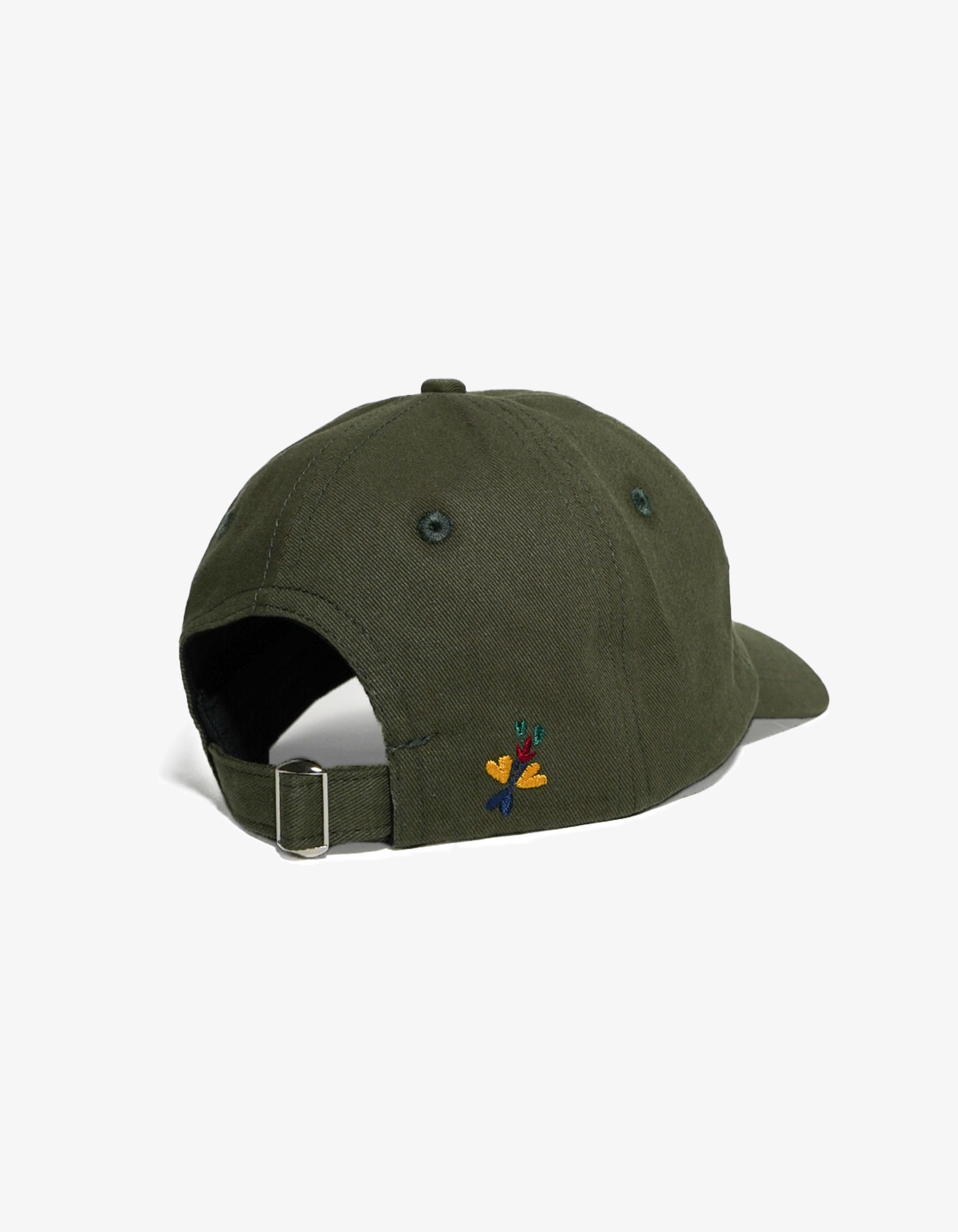 Kids Cotton Logo Baseball Cap Forest Back Quarter View