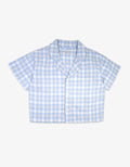 Handmade Blue Gingham Linen Shirt