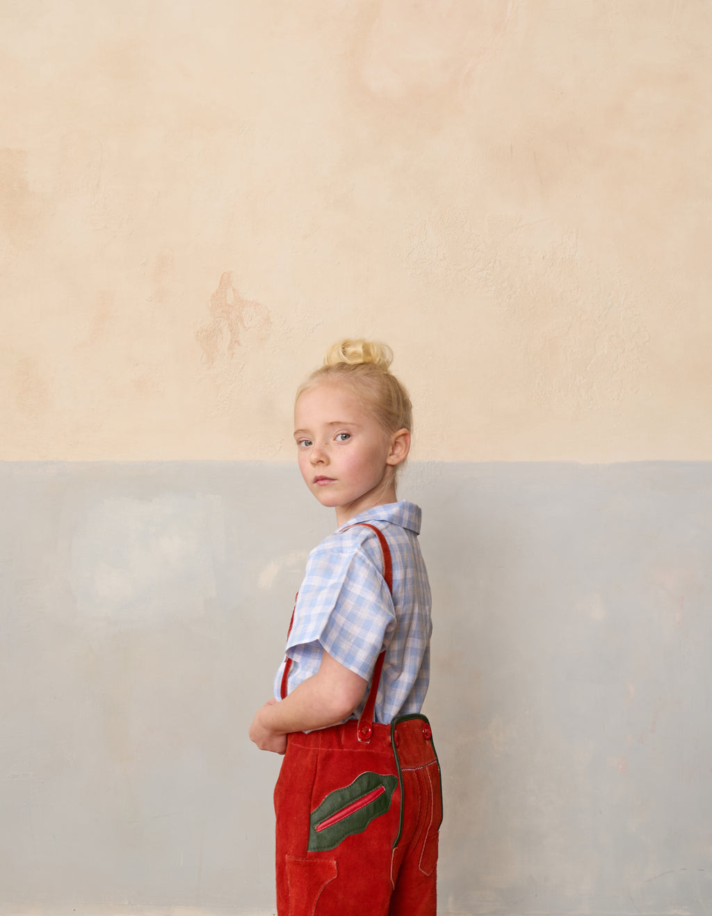 Handmade Blue Gingham Linen Shirt
