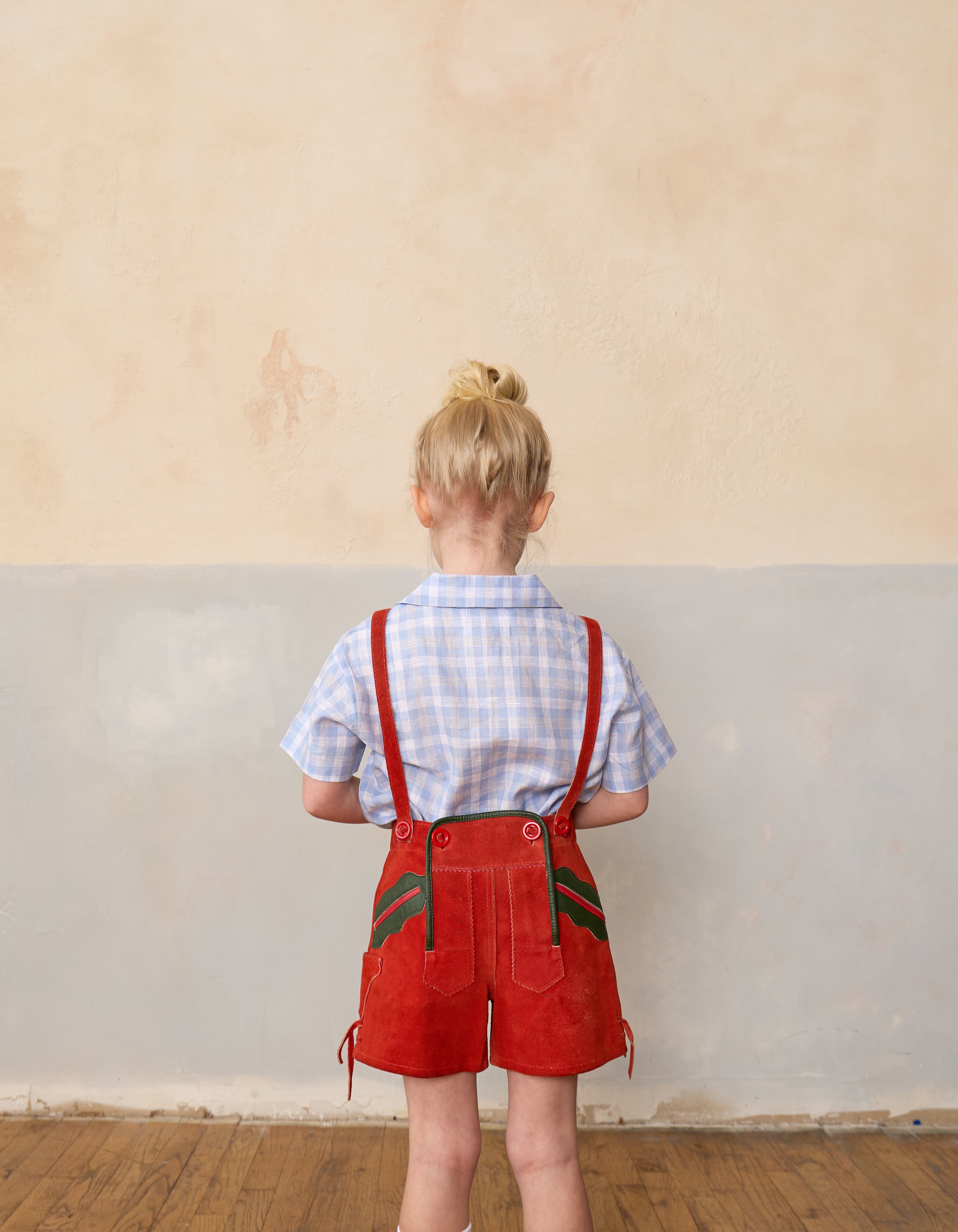 Handmade Blue Gingham Linen Shirt