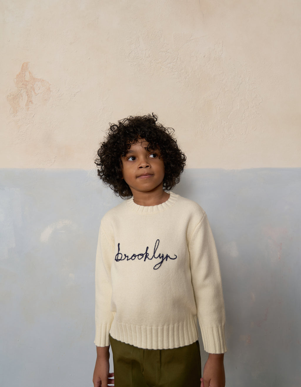 Kids Brooklyn Sweater on model