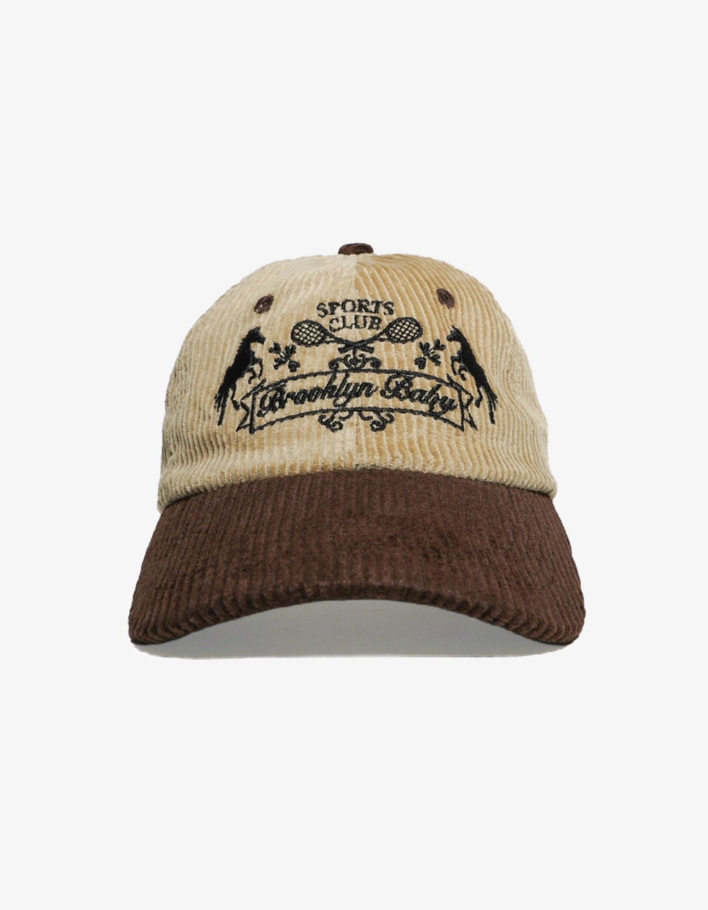 Kids Cotton Corduroy 2-tone Baseball Cap Front View