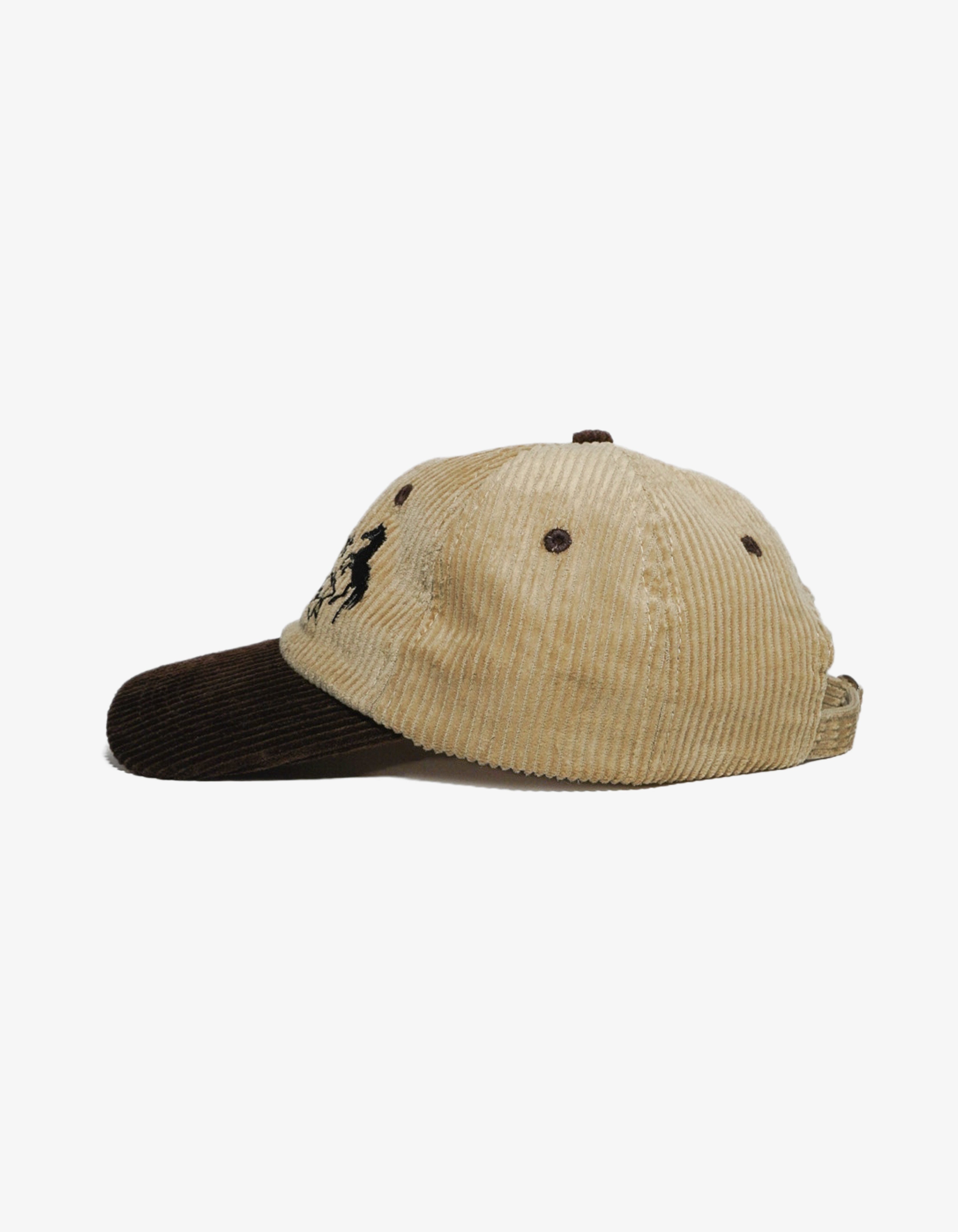Kids Cotton Corduroy 2-tone Baseball Cap Side View