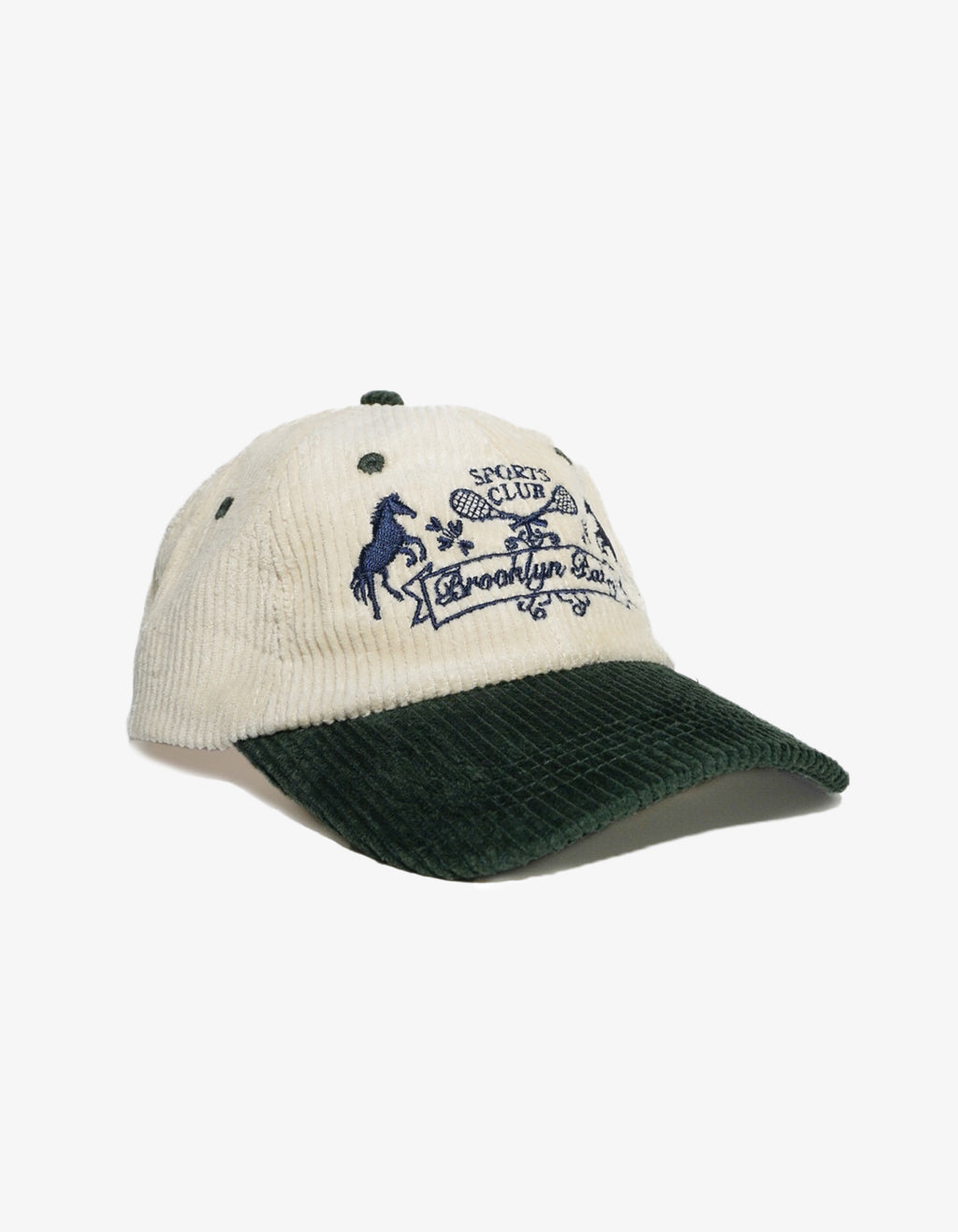 Kids Cotton Corduroy 2-tone Baseball Cap Front Quarter View