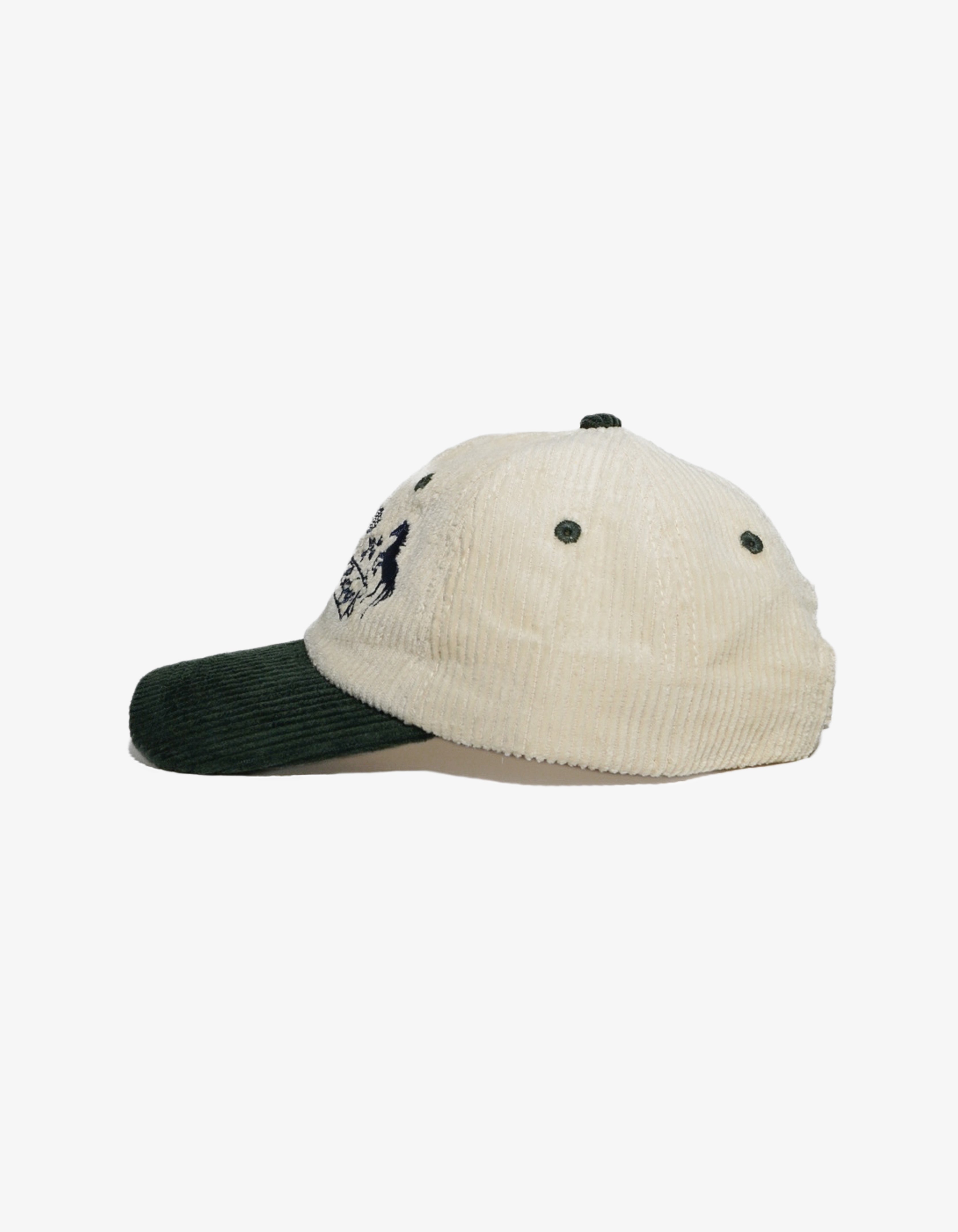 Kids Cotton Corduroy 2-tone Baseball Cap Side View