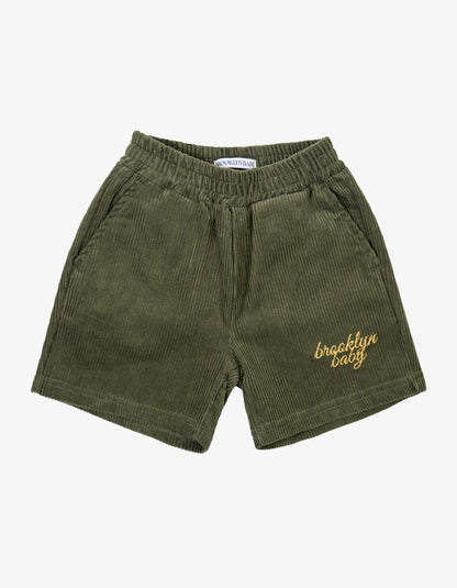 Corduroy Logo Shorts - Pacific