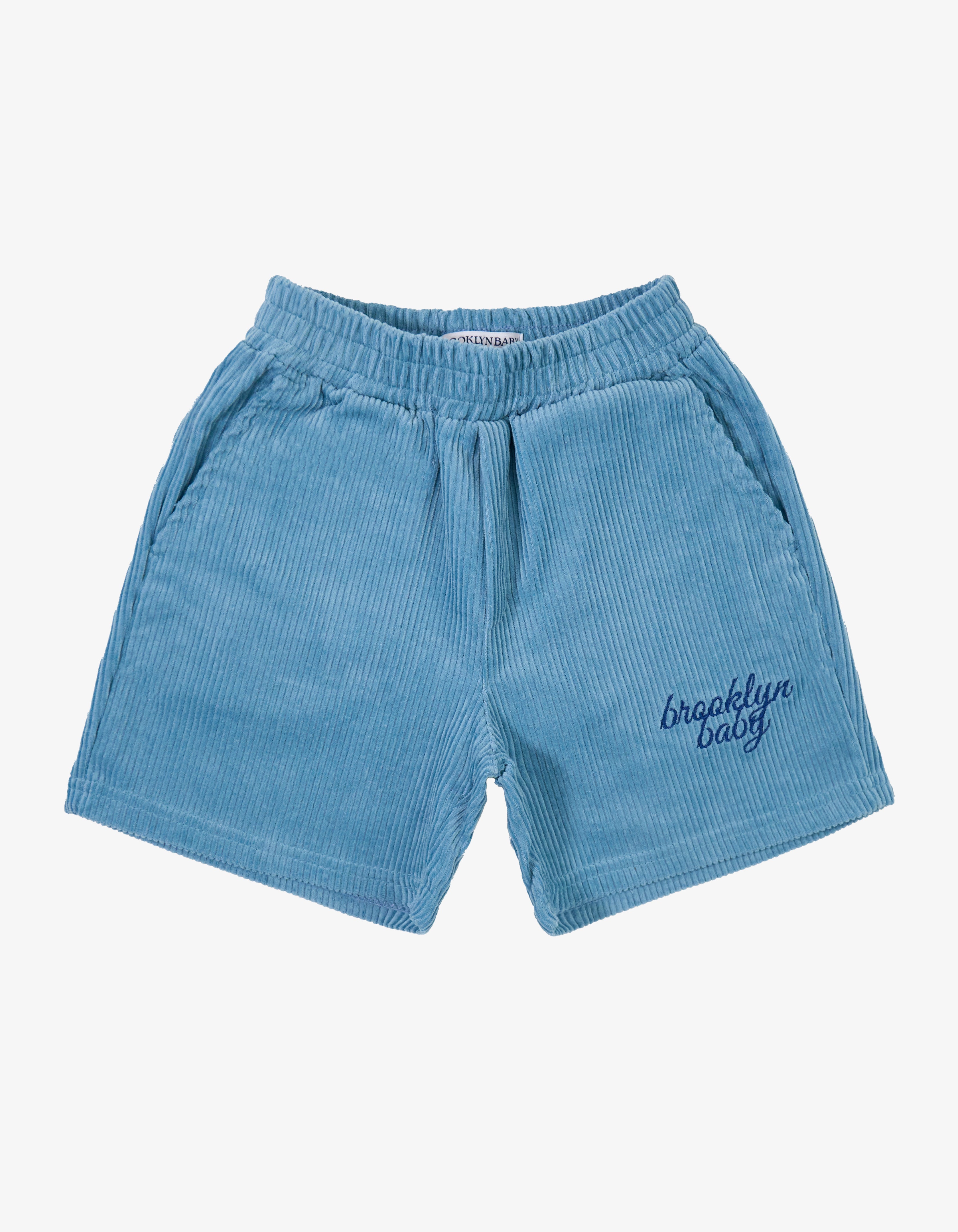 Corduroy Logo Shorts - Moss Green