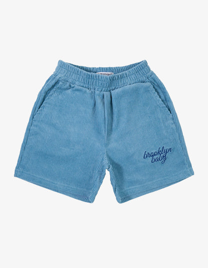 Corduroy Logo Shorts - Pacific