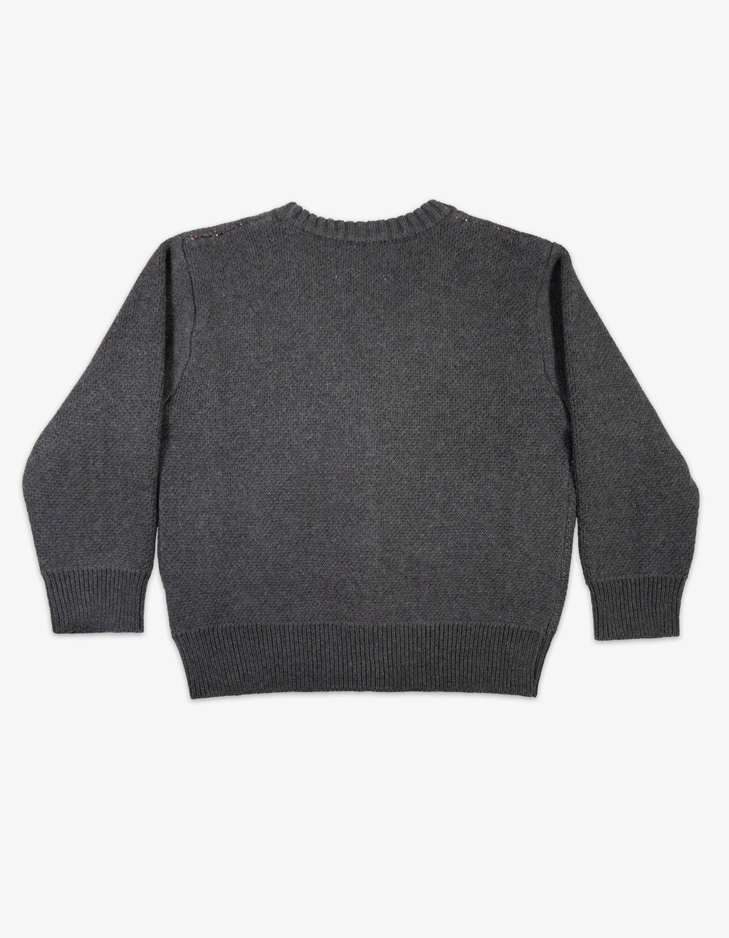 Organic Cotton Kids Argle Knit Cardigan Back View