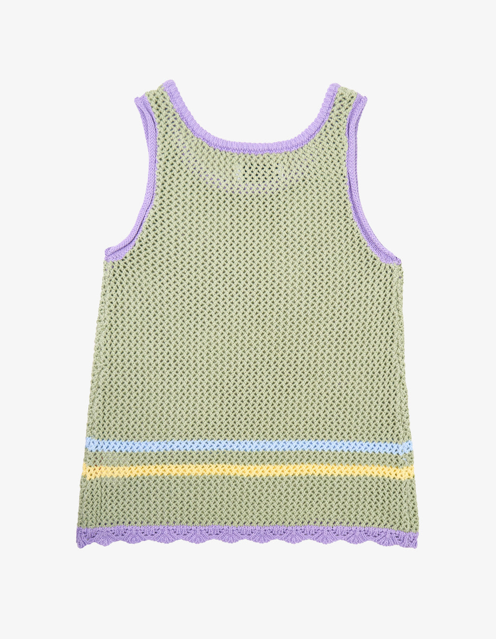 Open Knit Tank Top - Sage