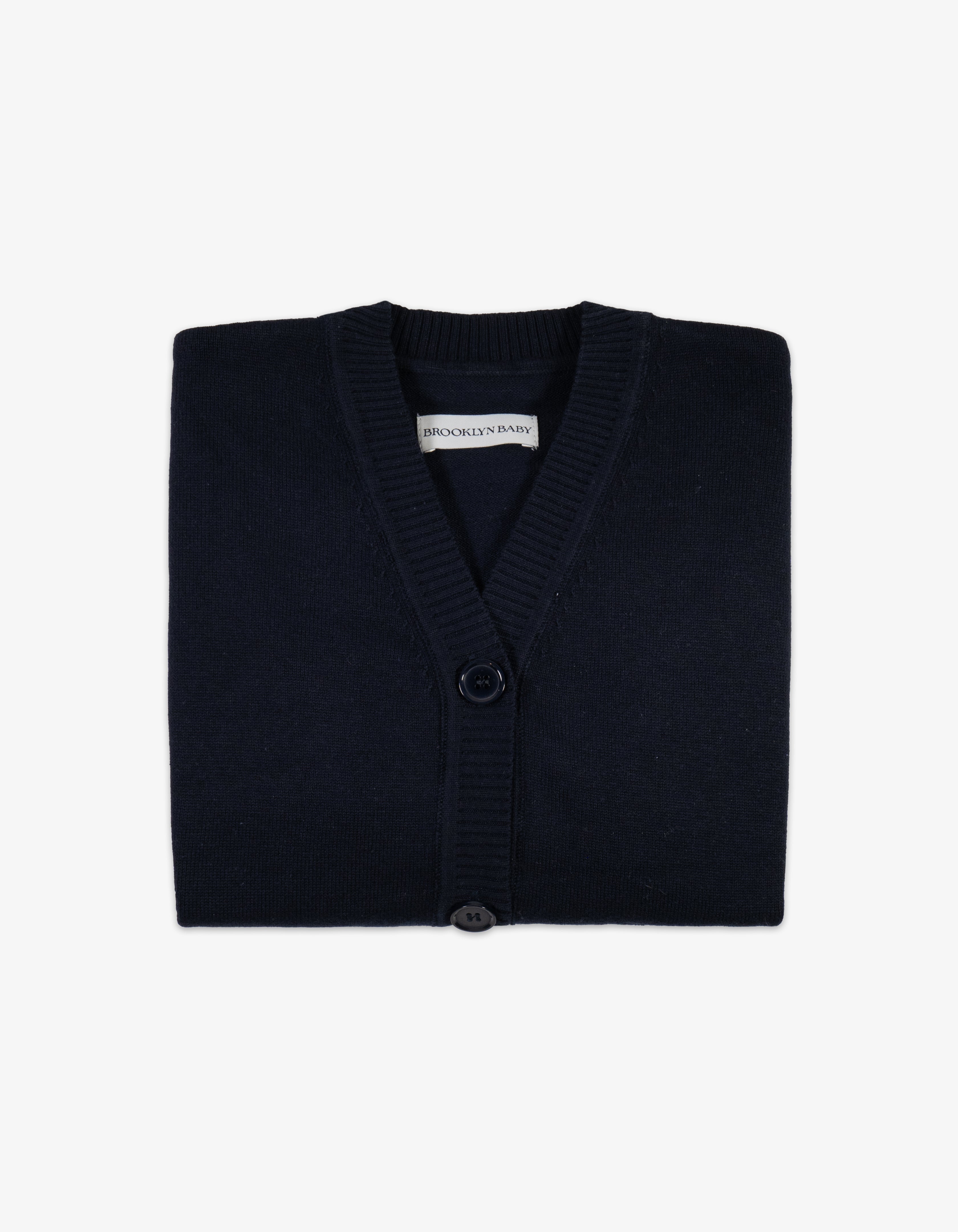 Kids Cotton Knit Horse Cardigan Folded View