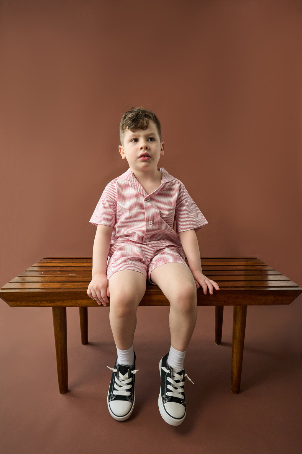 Handmade Red Seersucker Shirt