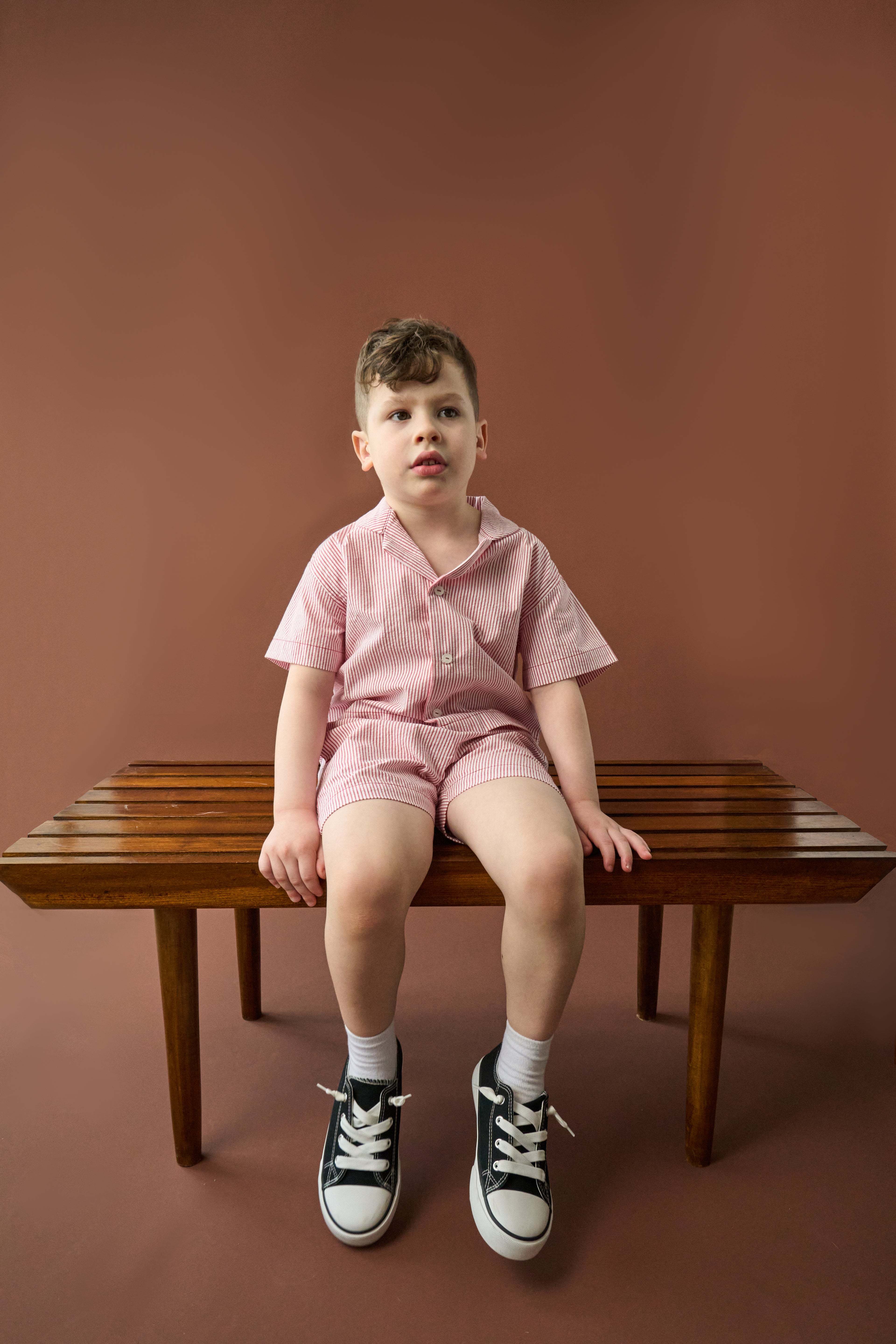 Handmade Red Seersucker Shirt