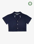 Handmade Organic Cotton Navy Knit Shirt