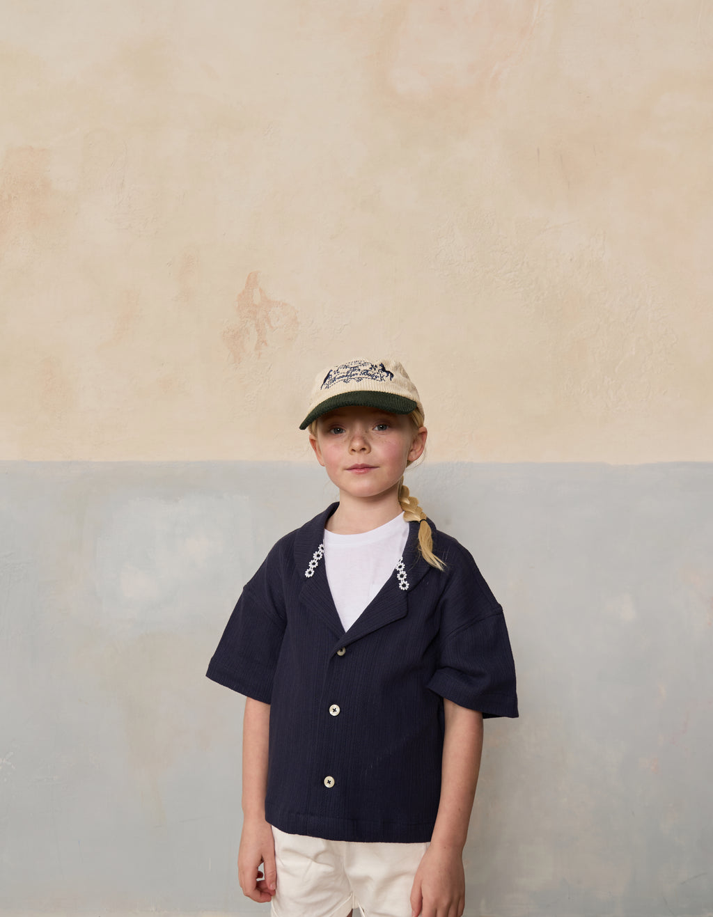 Handmade Organic Cotton Navy Knit Shirt