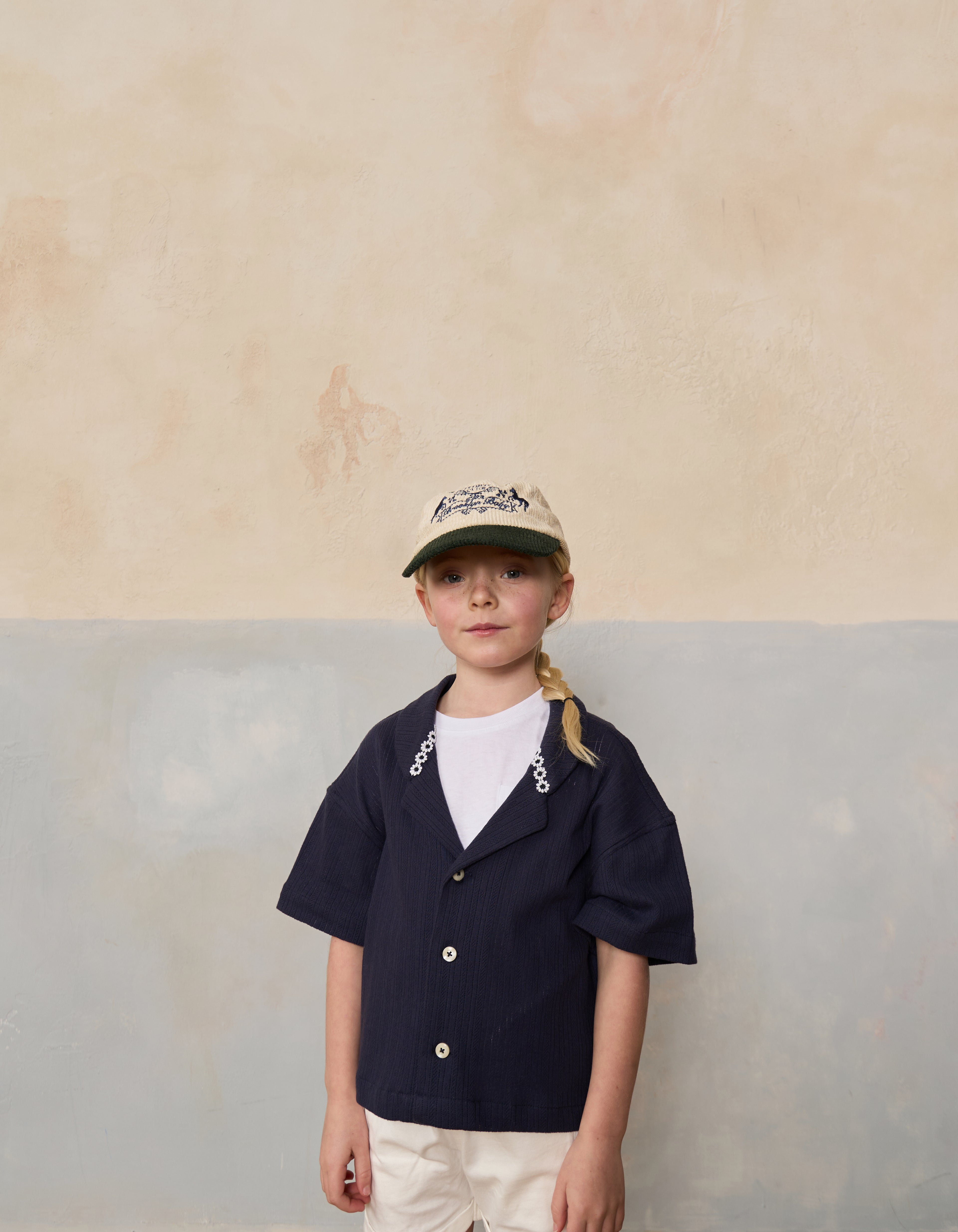 Handmade Organic Cotton Navy Knit Shirt