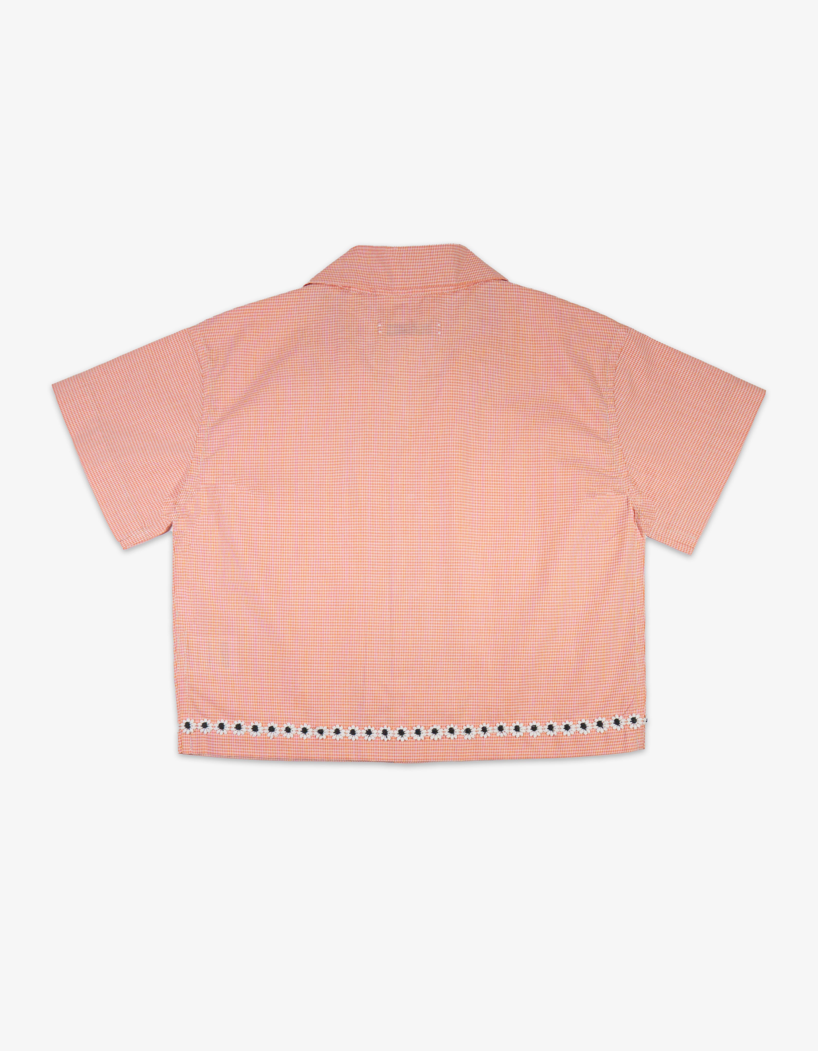 Handmade Orange Micro Gingham Shirt
