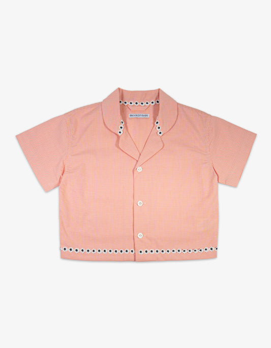 Handmade Orange Micro Gingham Shirt