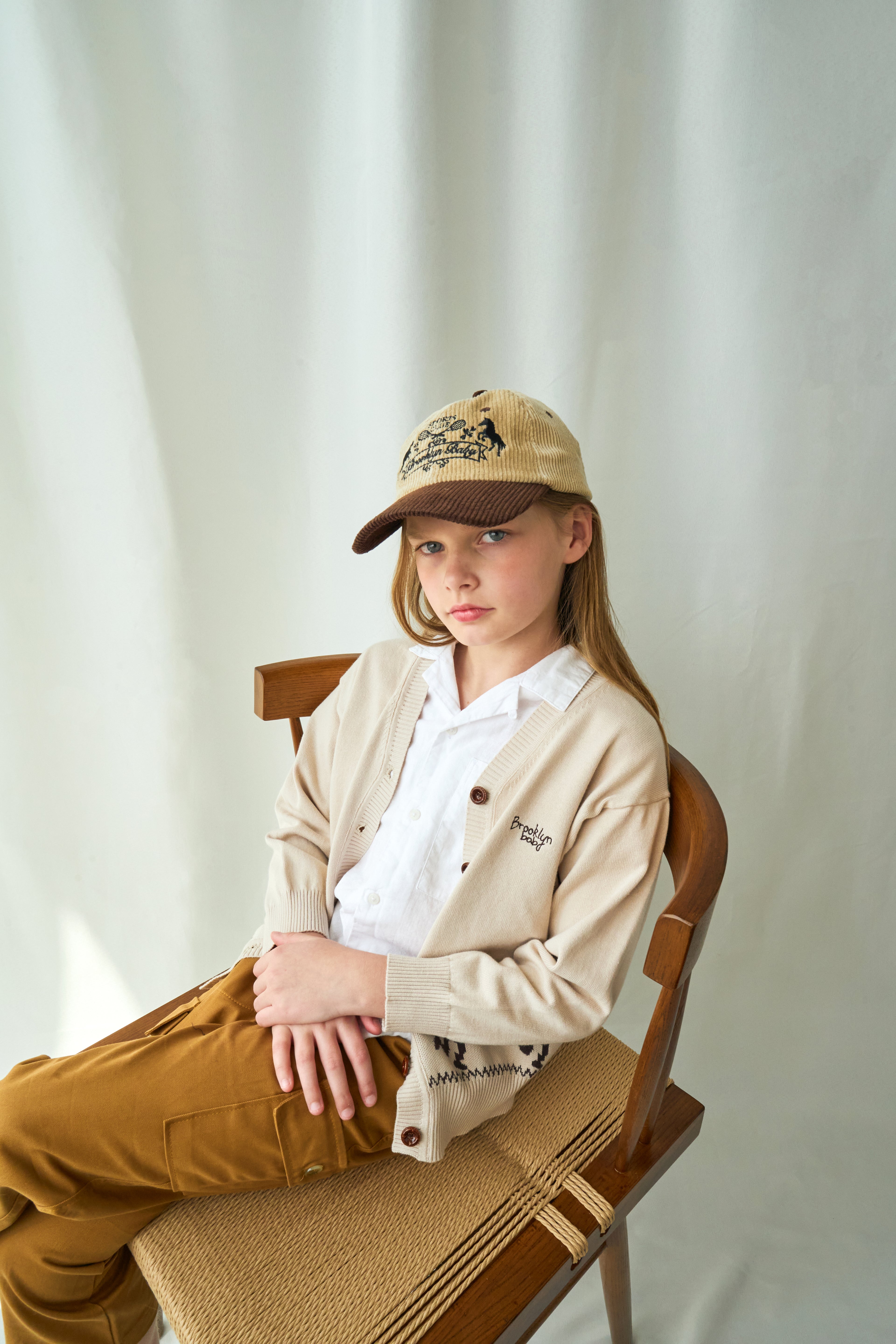 Runningman Jacquard Knit Cardigan - Oatmeal