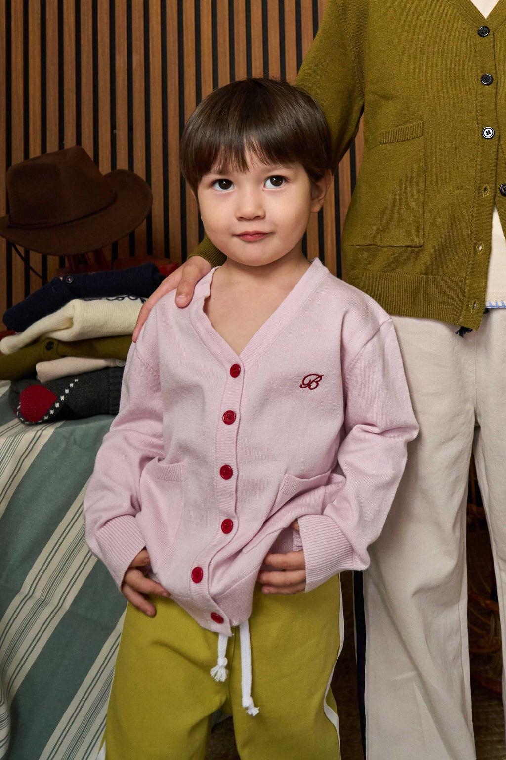 Wool Blend Cardigan - Pale Pink