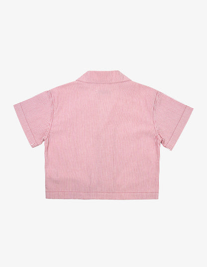 Handmade Red Seersucker Shirt