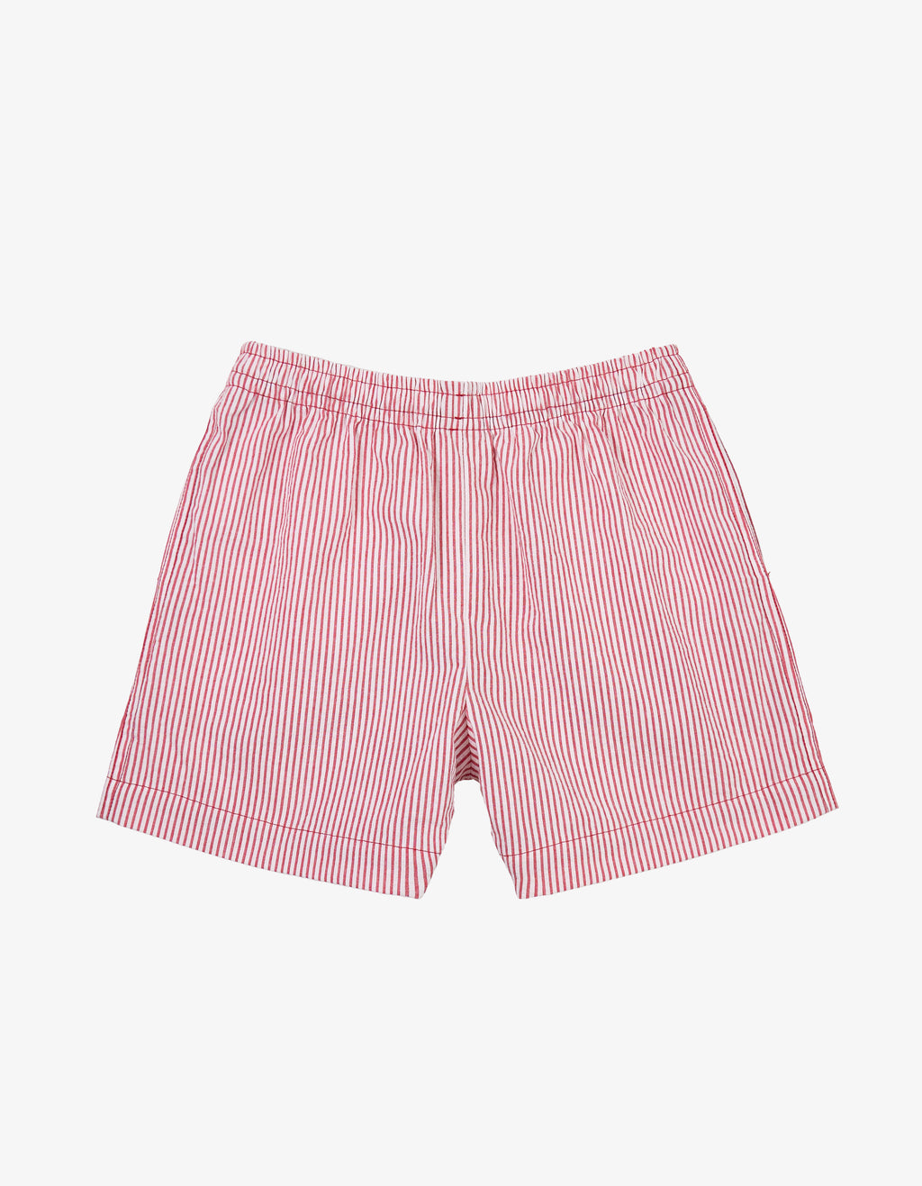 Handmade Red Seersucker Shorts