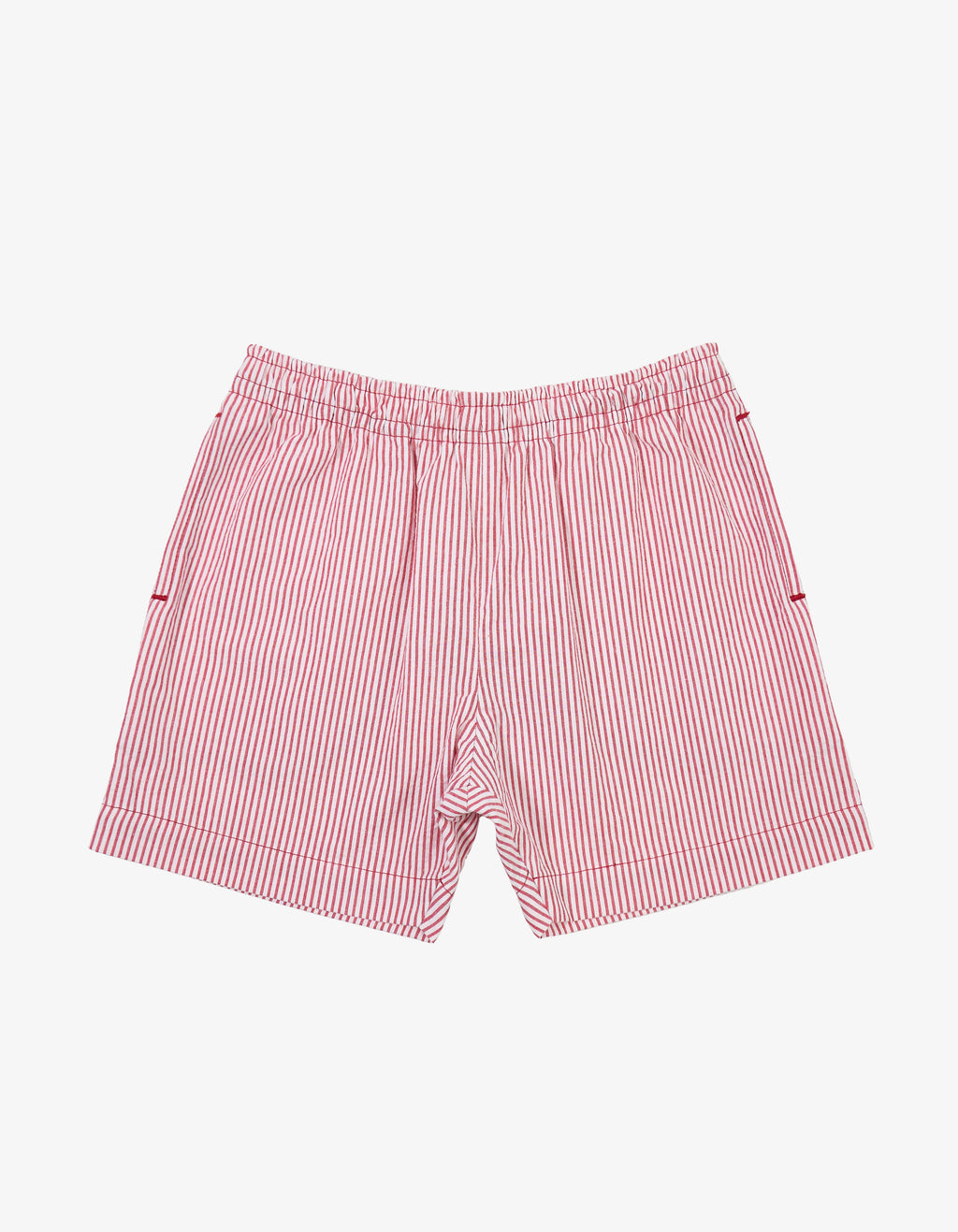 Handmade Red Seersucker Shorts