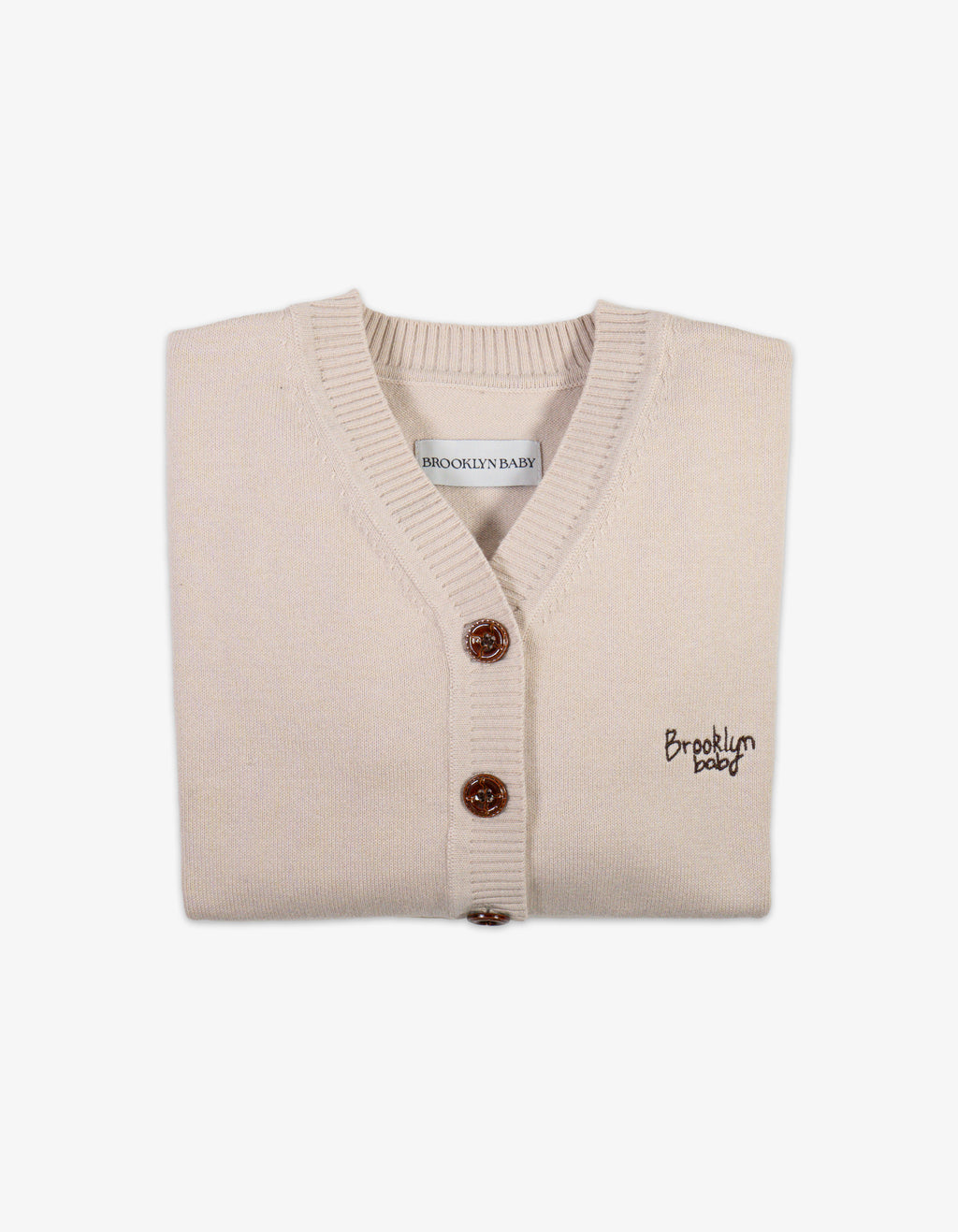 Kids Cotton Knit Runningman Cardigan Folded View