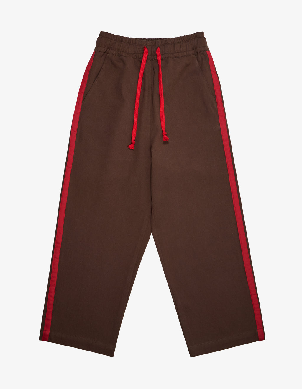 Side Trim Pants - Brown/Red
