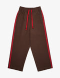 Side Trim Pants - Brown/Red
