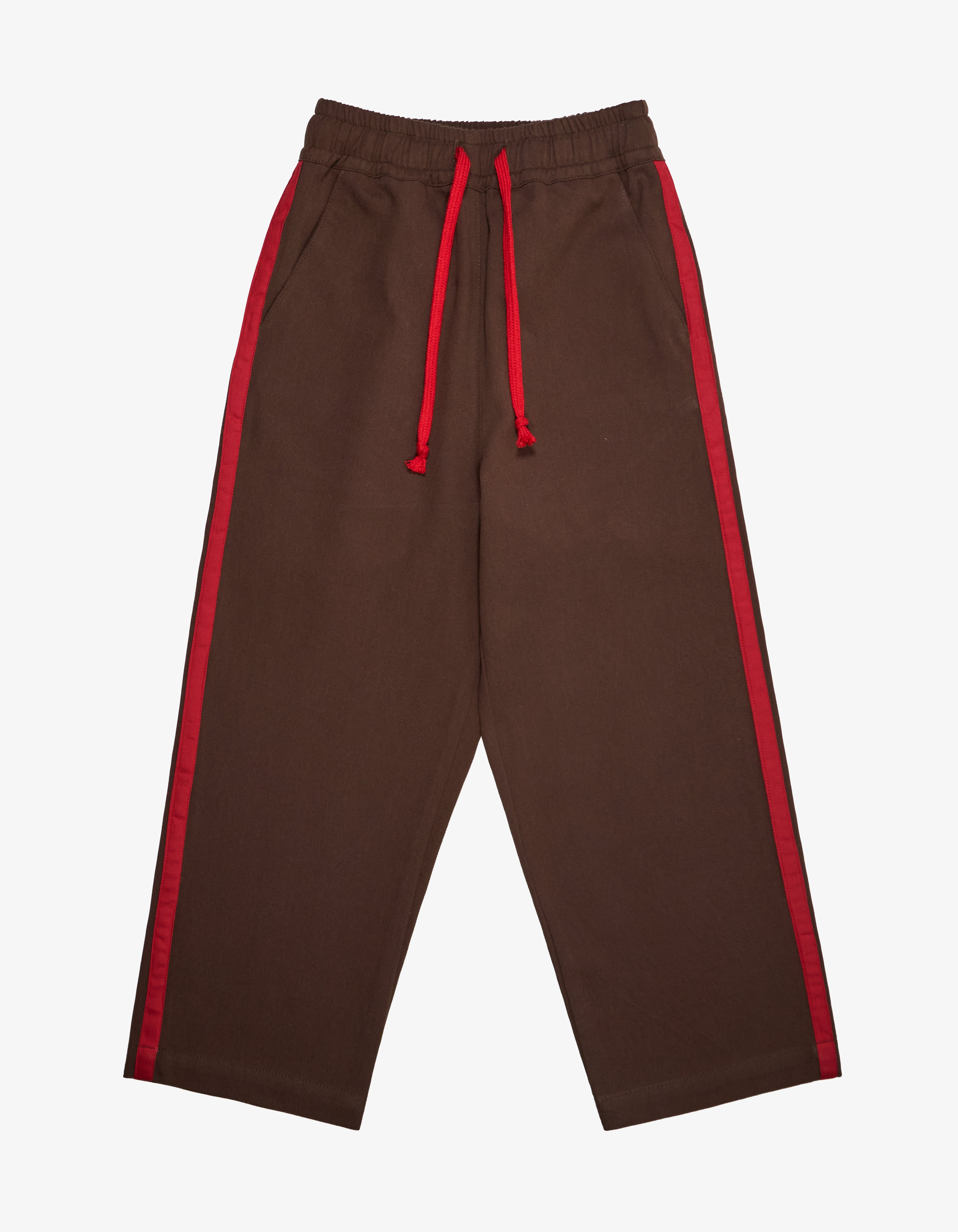 Side Trim Pants - Brown/Red