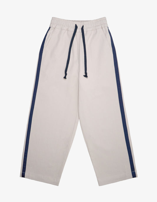 Side Trim Pants - Ecru/Navy