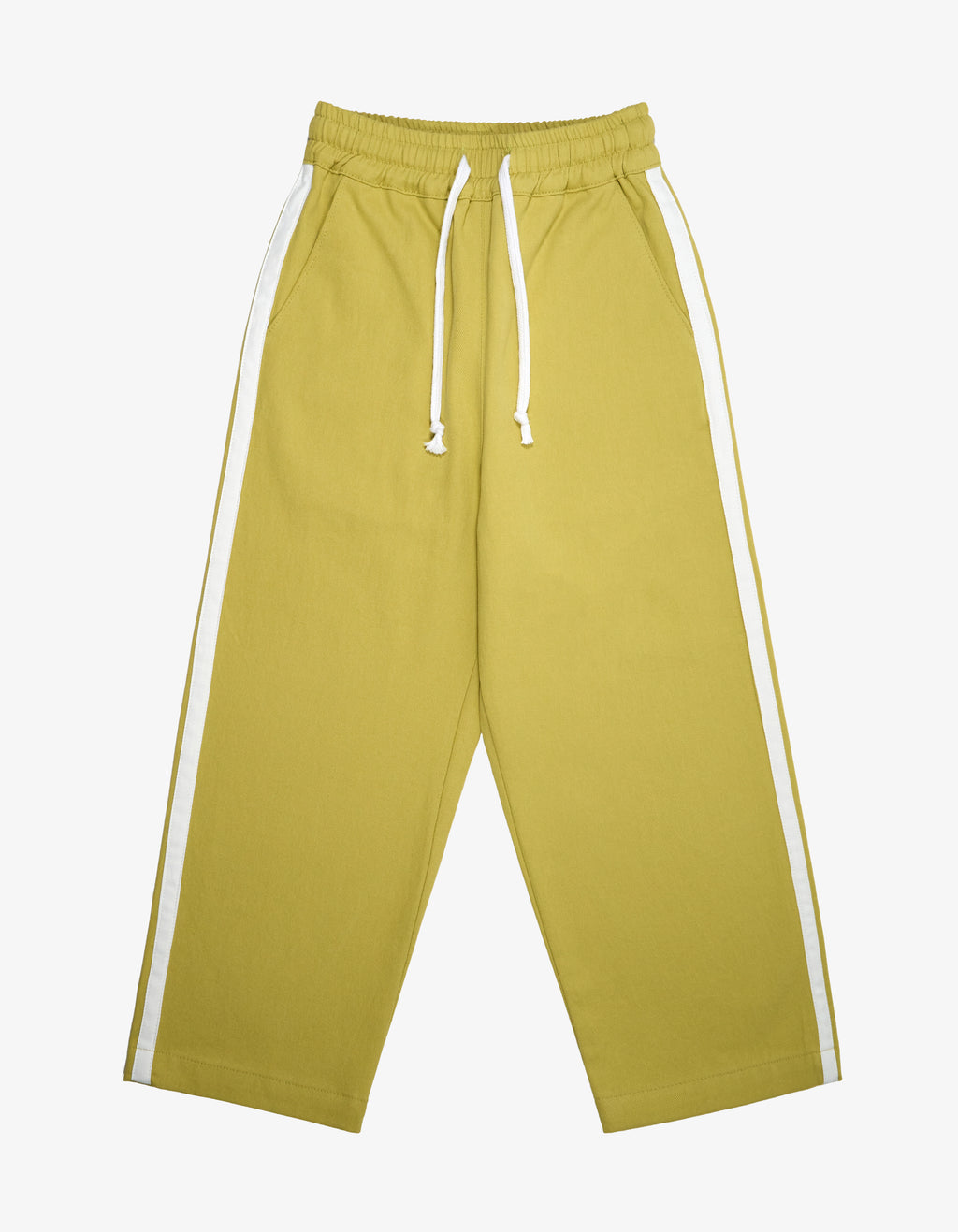 Side Trim Pants - Pear/White