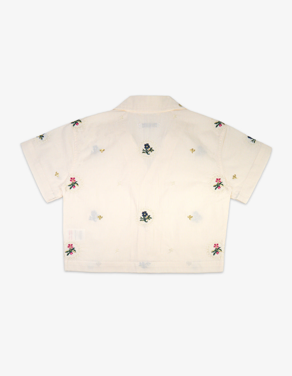 Handmade Flower Embroidery Shirt