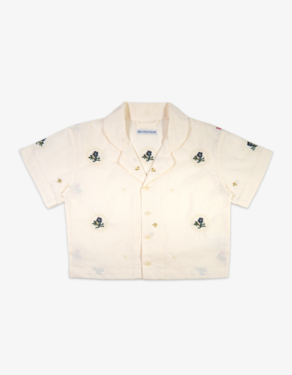 Handmade Flower Embroidery Shirt