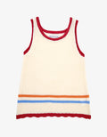 Open Knit Tank Top - White
