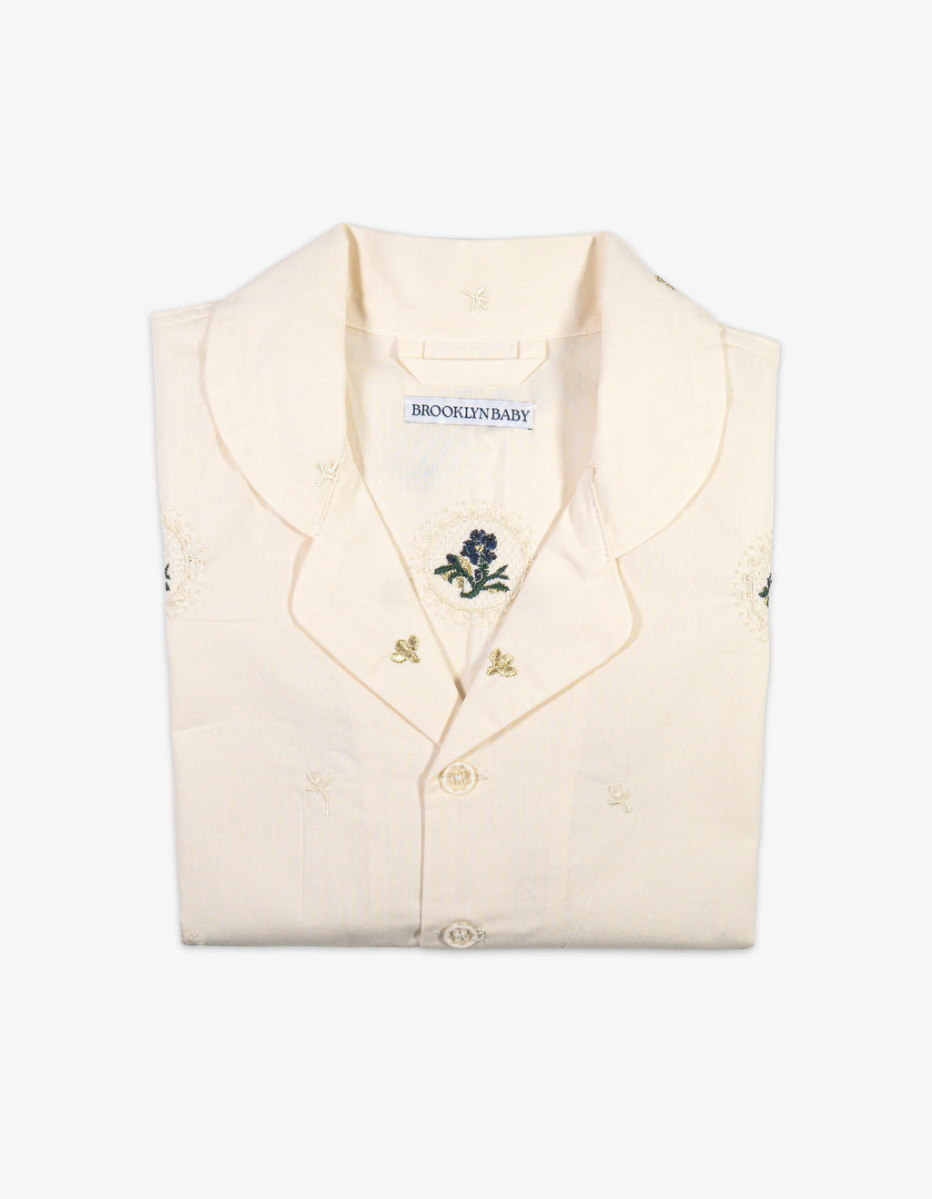Handmade Flower Embroidery Shirt