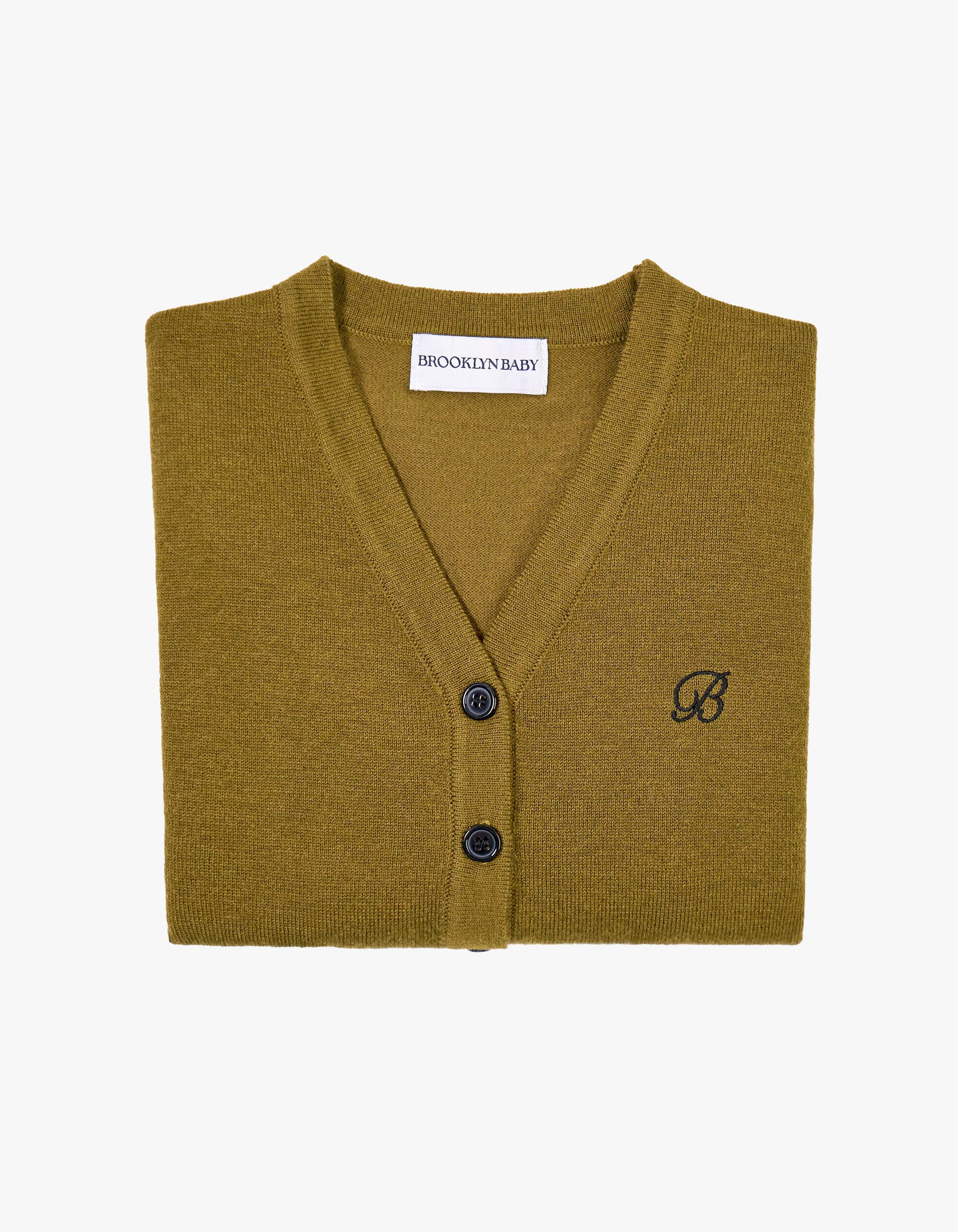 Wool Blend Cardigan - Olive
