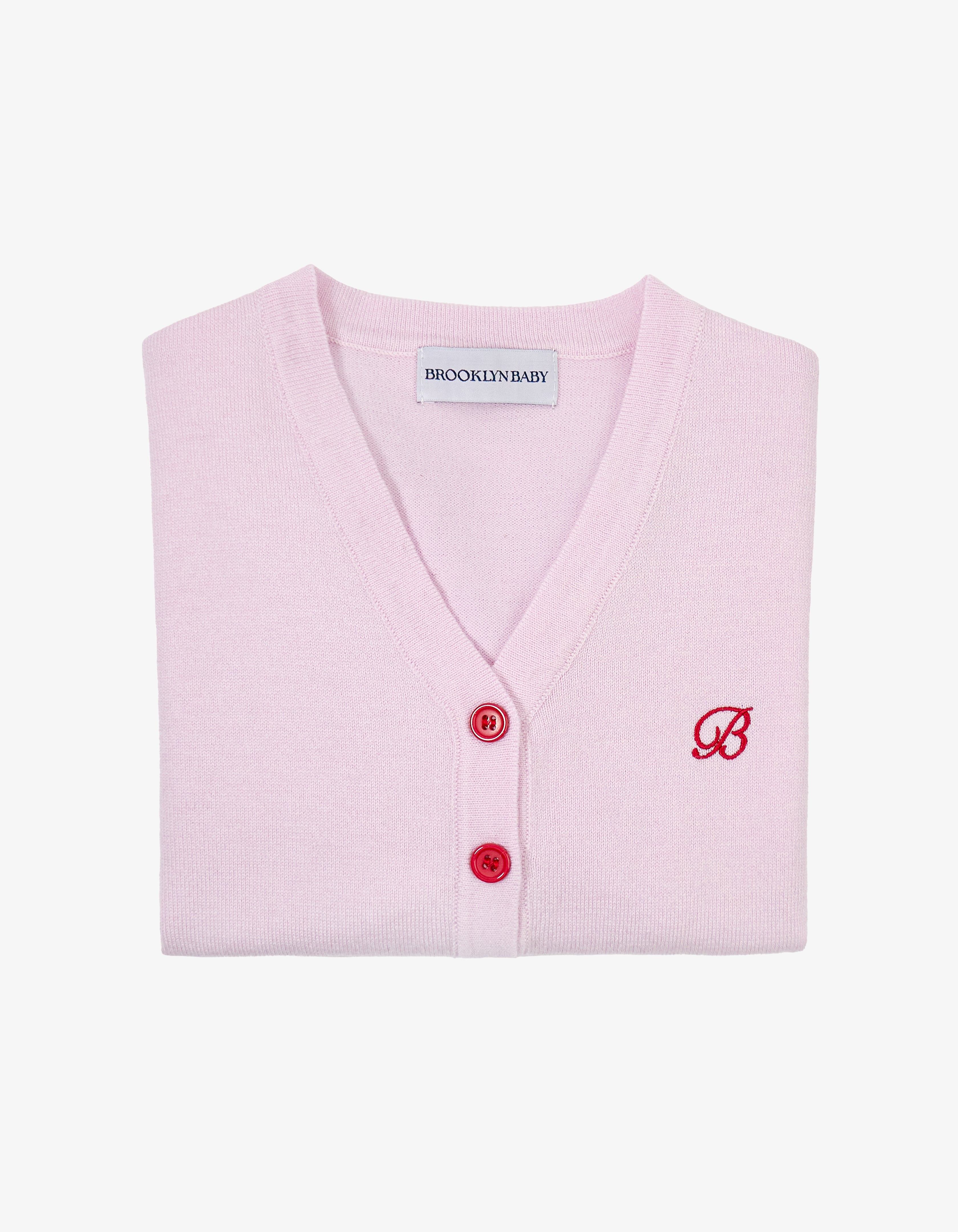 Wool Blend Cardigan - Pale Pink