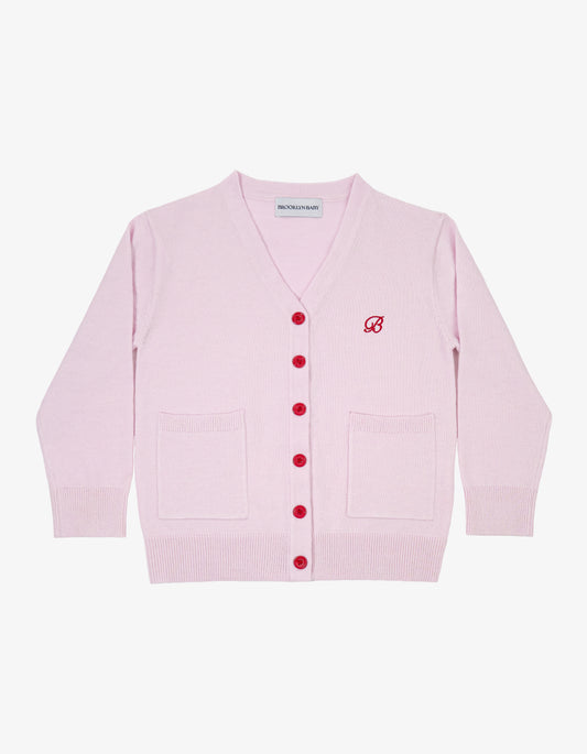 Wool Blend Cardigan - Pale Pink
